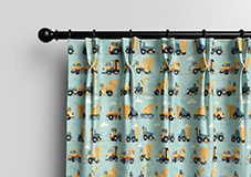 Construction Crew, Digger - Made to Measure Curtains - Image 10